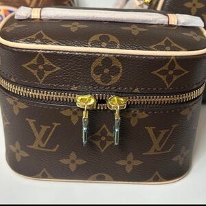 Louis Vuitton Cream and Brown Monogram Vanity Bag